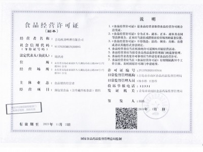 食品經營許可證