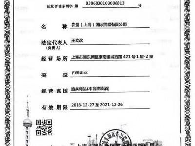 酒類商品零售許可證