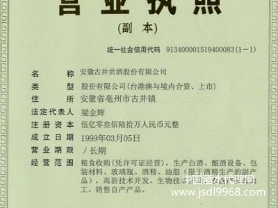 營業執照（副本）